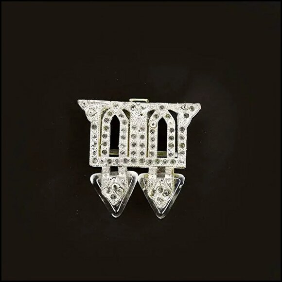 Vintage Art Deco Rhinestone Buckle is AMAZING - Picture 4 of 12